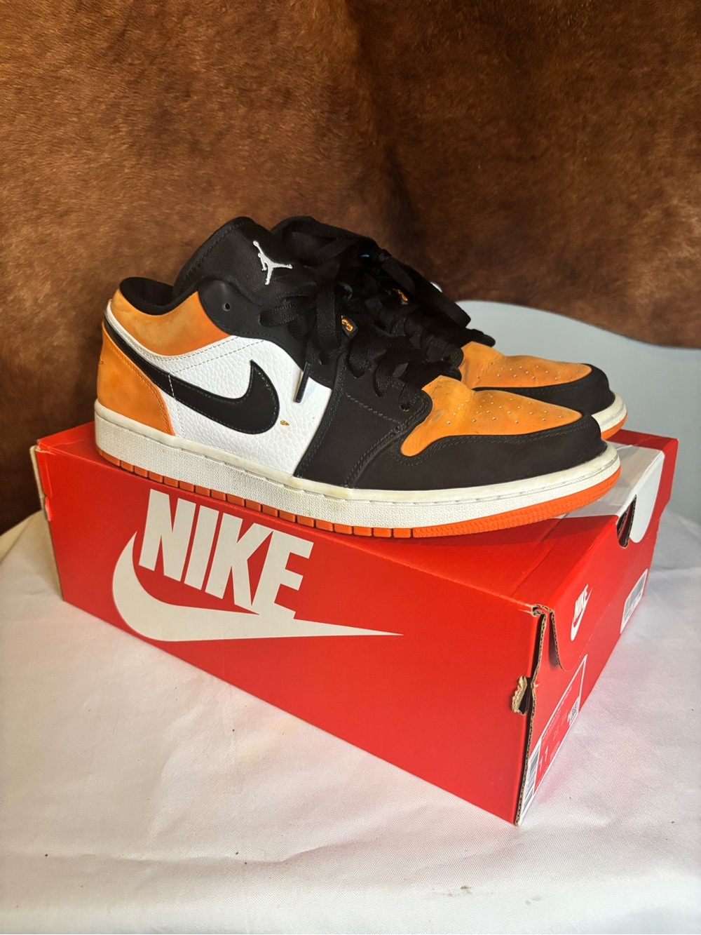Nike Dunk Low Retro SE “Baroque Brown” Sneakers | Black Orange White Men’s Sz 11